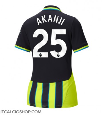 Manchester City Manuel Akanji #25 Seconda Maglia Femmina 2024-25 Manica Corta